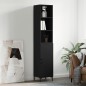 vidaXL Aparador de madera contrachapada negro 34,5x34x180 cm vidaXL Aparador de madera contrachapada negro 34,5x34x180 cm