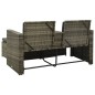 vidaXL Set de muebles de jardín 3 pzas y cojines ratán sintético gris vidaXL Set de muebles de jardín 3 pzas y cojines ratán sintético gris