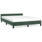 vidaXL Estructura cama con cabecero terciopelo verde oscuro 140x200 cm