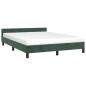 vidaXL Estructura cama con cabecero terciopelo verde oscuro 140x200 cm