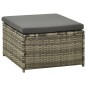 vidaXL Set de muebles de jardín 3 pzas y cojines ratán sintético gris vidaXL Set de muebles de jardín 3 pzas y cojines ratán sintético gris