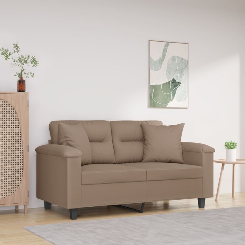 vidaXL Cojines decorativos 2 uds tela microfibra gris taupé 40x40 cm