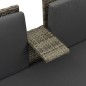 vidaXL Set de muebles de jardín 3 pzas y cojines ratán sintético gris vidaXL Set de muebles de jardín 3 pzas y cojines ratán sintético gris