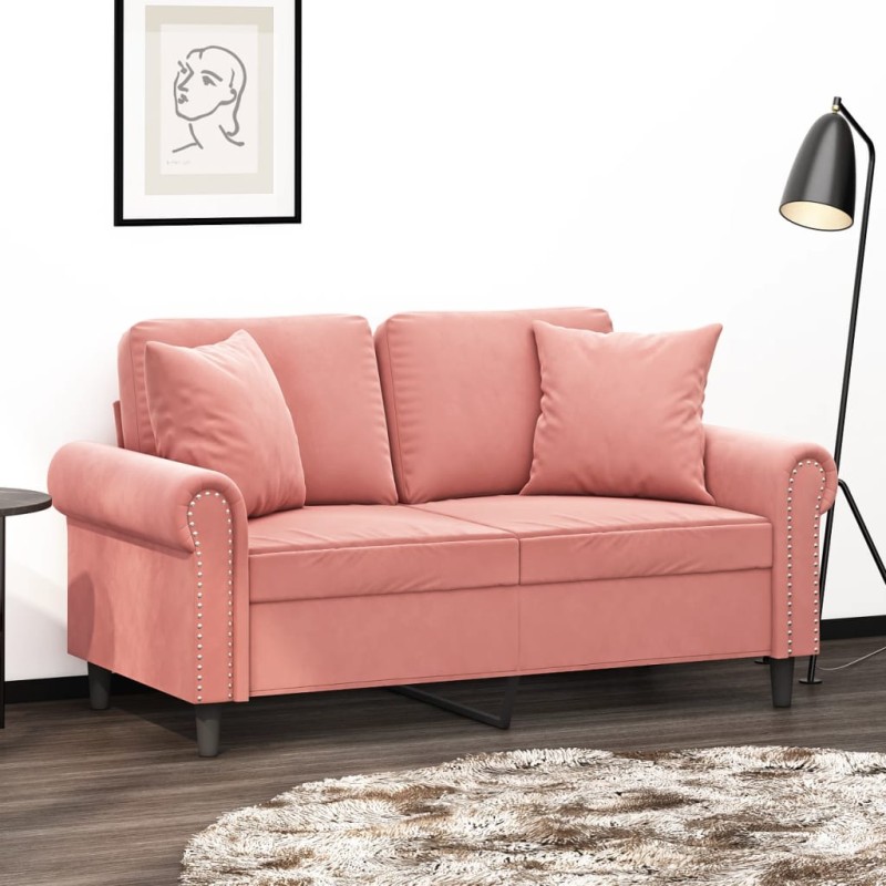 vidaXL Cojines decorativos 2 uds terciopelo rosa 40x40 cm vidaXL Cojines decorativos 2 uds terciopelo rosa 40x40 cm