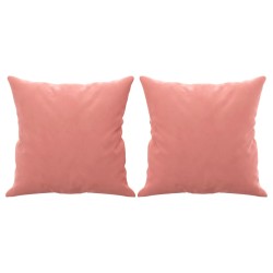 vidaXL Cojines decorativos 2 uds terciopelo rosa 40x40 cm