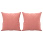 vidaXL Cojines decorativos 2 uds terciopelo rosa 40x40 cm vidaXL Cojines decorativos 2 uds terciopelo rosa 40x40 cm