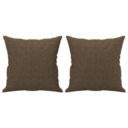 vidaXL Cojines decorativos 2 uds tela marrón 40x40 cm