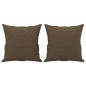 vidaXL Cojines decorativos 2 uds tela marrón 40x40 cm vidaXL Cojines decorativos 2 uds tela marrón 40x40 cm