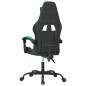vidaXL Silla gaming giratoria cuero sintético negro y verde vidaXL Silla gaming giratoria cuero sintético negro y verde