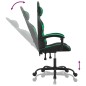 vidaXL Silla gaming giratoria cuero sintético negro y verde vidaXL Silla gaming giratoria cuero sintético negro y verde