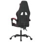 vidaXL Silla gaming giratoria cuero sintético negro y rojo vino tinto vidaXL Silla gaming giratoria cuero sintético negro y rojo vino tinto