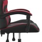 vidaXL Silla gaming giratoria cuero sintético negro y rojo vino tinto vidaXL Silla gaming giratoria cuero sintético negro y rojo vino tinto