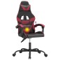 vidaXL Silla gaming giratoria cuero sintético negro y rojo vino tinto vidaXL Silla gaming giratoria cuero sintético negro y rojo vino tinto