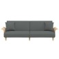 vidaXL Sofá cama con reposabrazos tela gris oscuro vidaXL Sofá cama con reposabrazos tela gris oscuro