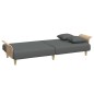 vidaXL Sofá cama con reposabrazos tela gris oscuro vidaXL Sofá cama con reposabrazos tela gris oscuro