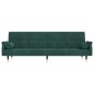 vidaXL Sofá cama con cojines terciopelo verde oscuro vidaXL Sofá cama con cojines terciopelo verde oscuro