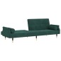 vidaXL Sofá cama con cojines terciopelo verde oscuro vidaXL Sofá cama con cojines terciopelo verde oscuro