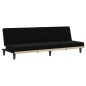 vidaXL Sofá cama con portavasos tela negro vidaXL Sofá cama con portavasos tela negro