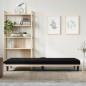 vidaXL Sofá cama con portavasos tela negro vidaXL Sofá cama con portavasos tela negro