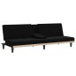 vidaXL Sofá cama con portavasos tela negro vidaXL Sofá cama con portavasos tela negro