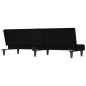 vidaXL Sofá cama con portavasos tela negro vidaXL Sofá cama con portavasos tela negro