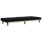 vidaXL Sofá cama con portavasos tela negro vidaXL Sofá cama con portavasos tela negro