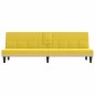 vidaXL Sofá cama con portavasos tela amarillo claro vidaXL Sofá cama con portavasos tela amarillo claro