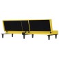 vidaXL Sofá cama con portavasos tela amarillo claro vidaXL Sofá cama con portavasos tela amarillo claro
