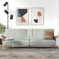vidaXL Sofá cama con portavasos terciopelo gris claro vidaXL Sofá cama con portavasos terciopelo gris claro