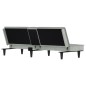 vidaXL Sofá cama con portavasos terciopelo gris claro vidaXL Sofá cama con portavasos terciopelo gris claro