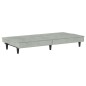 vidaXL Sofá cama con portavasos terciopelo gris claro vidaXL Sofá cama con portavasos terciopelo gris claro