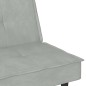 vidaXL Sofá cama con portavasos terciopelo gris claro vidaXL Sofá cama con portavasos terciopelo gris claro