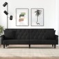 vidaXL Sofá cama con reposabrazos terciopelo negro vidaXL Sofá cama con reposabrazos terciopelo negro