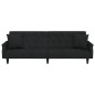 vidaXL Sofá cama con reposabrazos terciopelo negro vidaXL Sofá cama con reposabrazos terciopelo negro