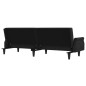 vidaXL Sofá cama con reposabrazos terciopelo negro vidaXL Sofá cama con reposabrazos terciopelo negro