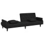 vidaXL Sofá cama con reposabrazos terciopelo negro vidaXL Sofá cama con reposabrazos terciopelo negro