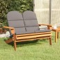vidaXL Banco de jardín Adirondack con cojines madera de acacia 126 cm vidaXL Banco de jardín Adirondack con cojines madera de acacia 126 cm