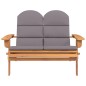 vidaXL Banco de jardín Adirondack con cojines madera de acacia 126 cm vidaXL Banco de jardín Adirondack con cojines madera de acacia 126 cm