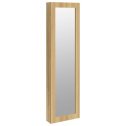 vidaXL Espejo con joyero de pared 30x8,5x106 cm