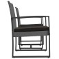 vidaXL Set comedor jardín 3 pzas cojines PP aspecto ratán gris oscuro vidaXL Set comedor jardín 3 pzas cojines PP aspecto ratán gris oscuro