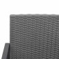 vidaXL Set comedor jardín 3 pzas cojines PP aspecto ratán gris oscuro vidaXL Set comedor jardín 3 pzas cojines PP aspecto ratán gris oscuro
