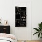 vidaXL Espejo con joyero y luces LED para pared negro vidaXL Espejo con joyero y luces LED para pared negro