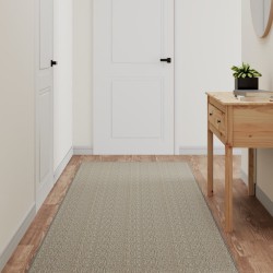 vidaXL Alfombra de pasillo con aspecto de sisal plateada 80x400 cm