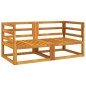 vidaXL Sofás modulares esquina 2 uds madera acacia con cojines verde vidaXL Sofás modulares esquina 2 uds madera acacia con cojines verde