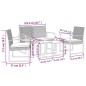 vidaXL Set comedor jardín 5 pzas cojines PP aspecto ratán gris oscuro vidaXL Set comedor jardín 5 pzas cojines PP aspecto ratán gris oscuro