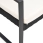 vidaXL Set comedor de jardín 5 pzas con cojines PP aspecto ratán negro
