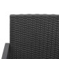 vidaXL Set comedor de jardín 5 pzas con cojines PP aspecto ratán negro