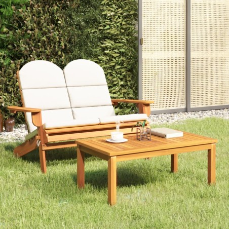 vidaXL Juego de muebles de jardín Adirondack 2 piezas madera acacia