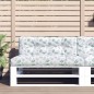 vidaXL Cojín para sofá de palets tela estampado de hojas 120x40x12 cm vidaXL Cojín para sofá de palets tela estampado de hojas 120x40x12 cm