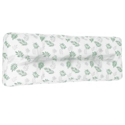 vidaXL Cojín para sofá de palets tela estampado de hojas 120x40x12 cm